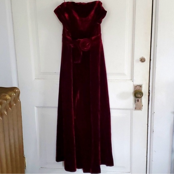 Sugarlips Pants - NWT Beautiful RoseRed Velvet Jumpsuit